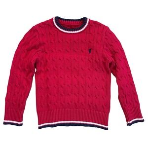 Polo Sport Cable Knit Sweater, red